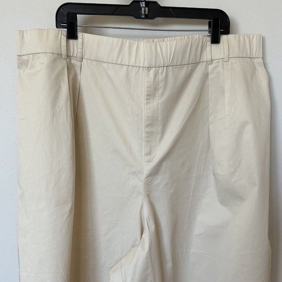 Anthropologie Mare Mare Curved Hem Chino Pants Womens 3X Sand Ivory High Rise - Picture 7 of 14